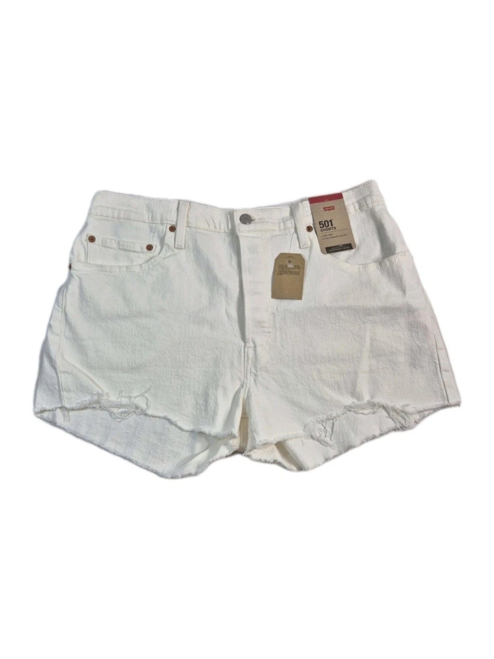 Levi’s Women's Shorts Size 32 501 Original High Rise Denim Shorts White 55
